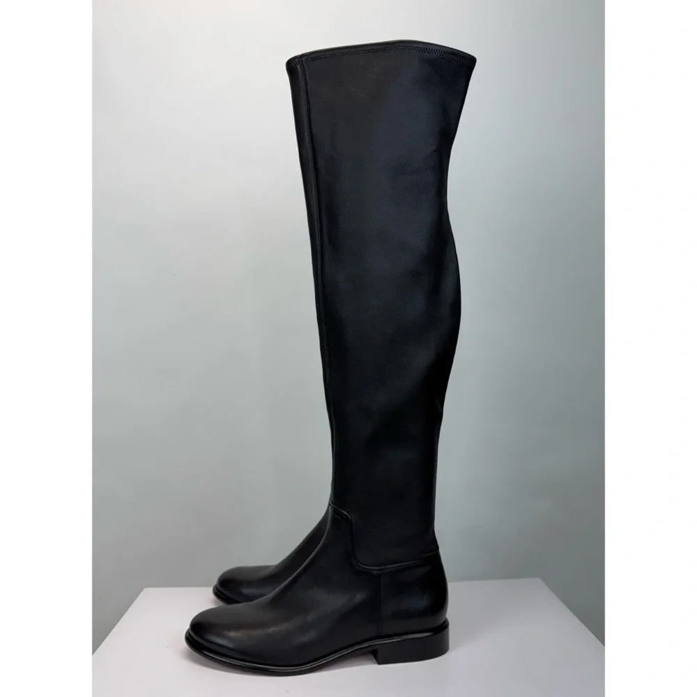 New Vince Cody Over the Knee Boot Black Sz 7.5